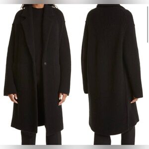 NEW VINCE Women's XS Merino Wool Blend Longline Coat NWT $545